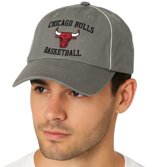 Chicago Bulls Vintage Gray Baseball Cap - Unisex EUC - Picture 1 of 5